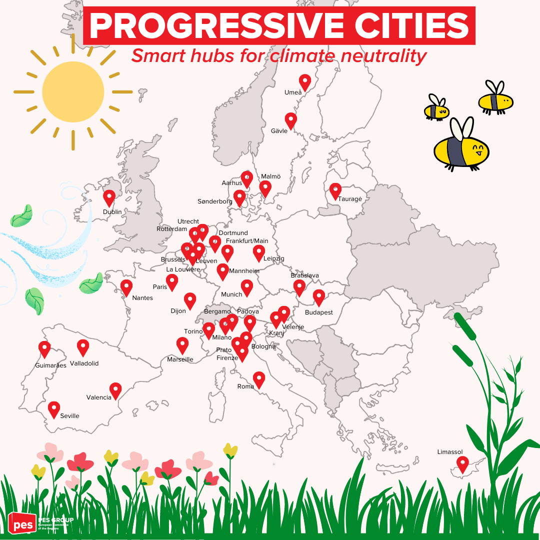 Progressive smart cities map