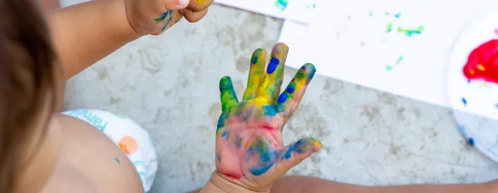 Child painting